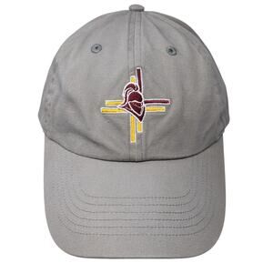 North & Acrux Baseball Cap Gray One Size Adjustable Embroidered 6 Panel Cotton